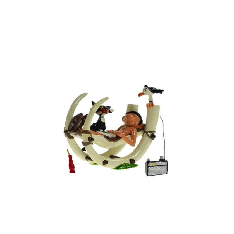 Pixi Franquin Gaston -  Gaston dans sa chaise à bascule préhistorique