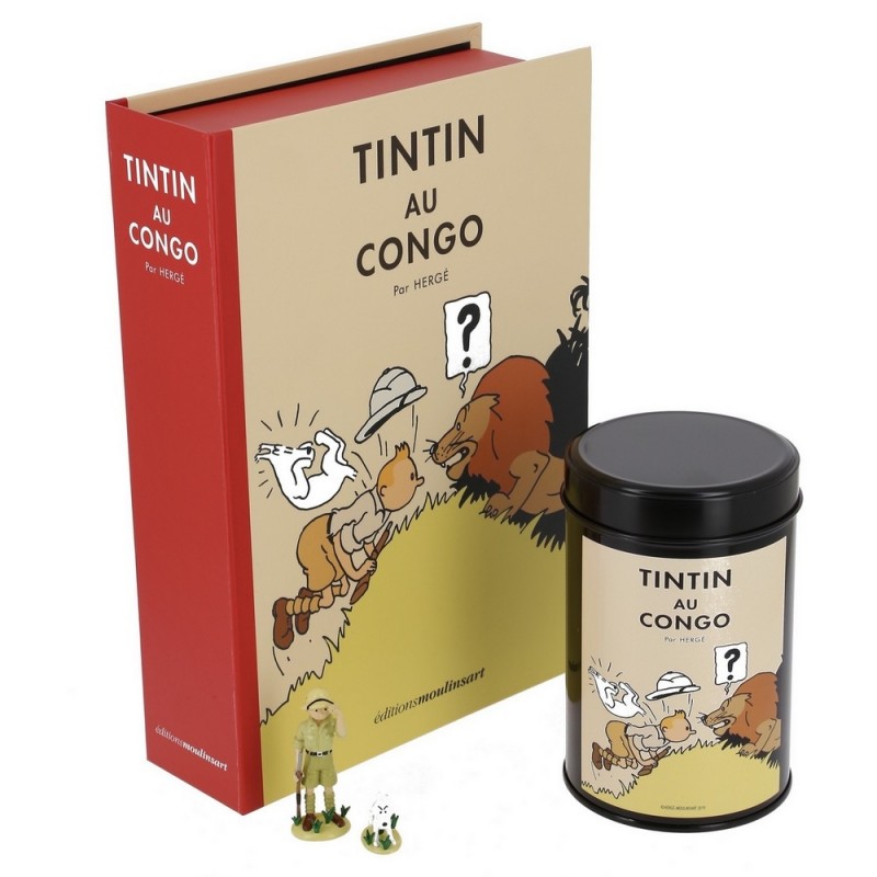Moulinsart Tintin - Coffret Tintin et Milou au Congo (Lion)