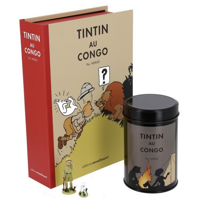 Moulinsart Tintin - Coffret Tintin et Milou au Congo (Feu de Camp)