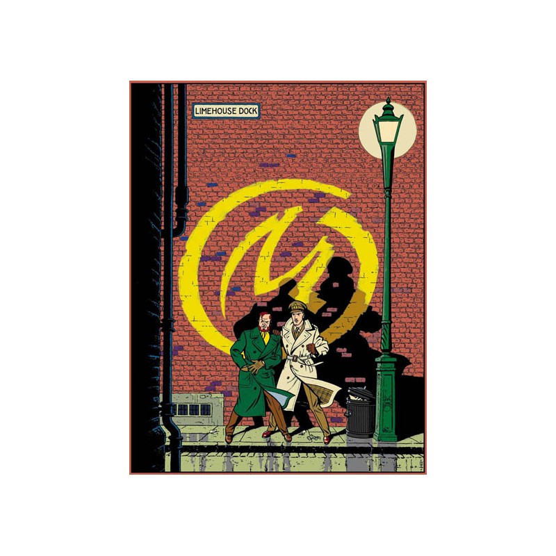 Plaque émaillée Blake & Mortimer - Marque Jaune 60x80