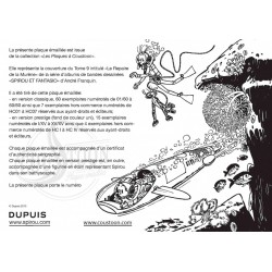 Plaque émaillée Spirou & Fantasio - Repaire de la Murène (Prestige) 59x59