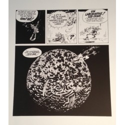 Plaque émaillée Franquin - Idées Noires Labyrinthe 61x82