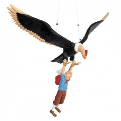 Leblon Moulinsart Tintin - Tintin et Milou suspendus au condor (15 cm)