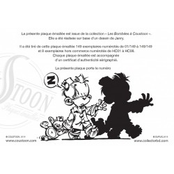 Plaque émaillée Petit Spirou - Petit Spirou somnambule 30x20