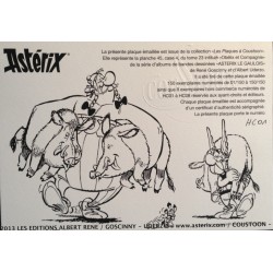Plaque émaillée Astérix - Obélix & Compagnie 39x26