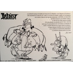 Plaque émaillée Astérix - Astérix, Obélix et Idéfix (Découpe) 45x58