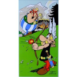 Plaque émaillée Astérix - Astérix Helvètes 26x50