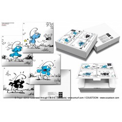 Plaque émaillée Schtroumpfs - Schtroumpfs Noirs (Prestige) 60x60