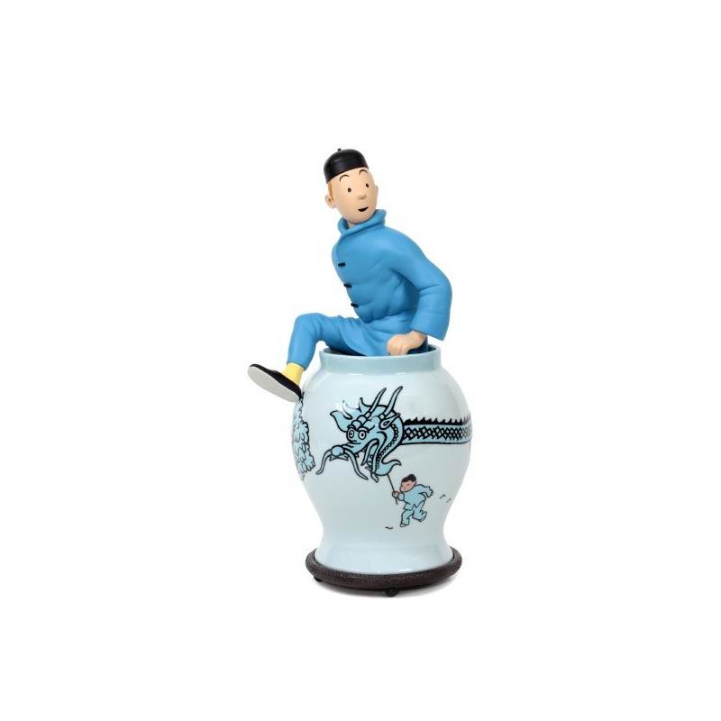 Figurine Moulinsart Tintin - Tintin sortant de la potiche