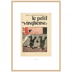 Lithographie Moulinsart Tintin - Petit XXème Cigares Pharaon (encadrée) 37x52