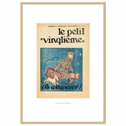 Lithographie Moulinsart Tintin - Petit XXème Oreille Cassée (encadrée) 37x52