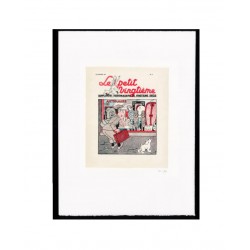 Lithographie Moulinsart Tintin - Petit XXème Oreille Cassée vitrine 40x60