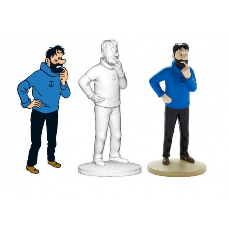 Figurine Moulinsart Tintin - Haddock dubitatif (kiosque)