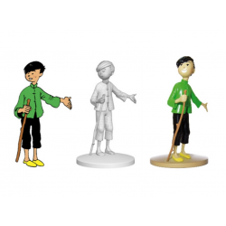 Figurine Moulinsart Tintin - Tchang indique Hou-Kou (kiosque)