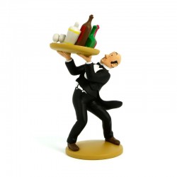 Figurine Moulinsart Tintin - Nestor au plateau (kiosque)
