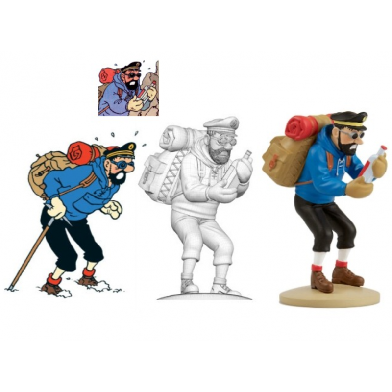 Figurine Moulinsart Tintin - Haddock en alpiniste (kiosque)