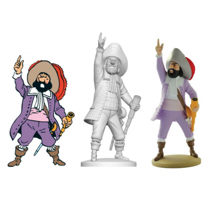 Figurine Moulinsart Tintin - Le Chevalier François de Hadoque (kiosque)