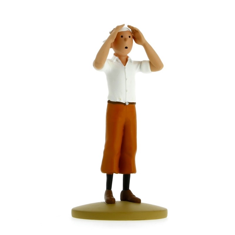 FIGURINE TINTIN SCRUTE L'HORIZON - COLLECTION TINTIN HERGE MOULINSART N°77