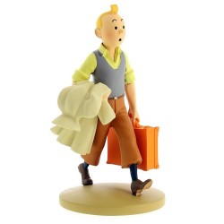 Figurine Moulinsart Tintin - Tintin à la valise (kiosque)