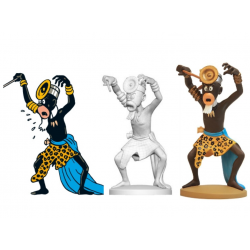 Figurine Moulinsart Tintin - Muganga le sorcier des Babaoro’m (kiosque)