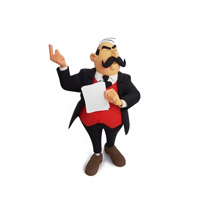 Le maire de champignac - statuette résine 20 cm - figurines spirou