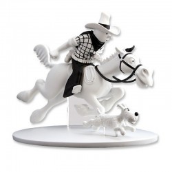 Figurine Moulinsart Tintin - Tintin cow-boy et Milou en Amérique (kiosque)