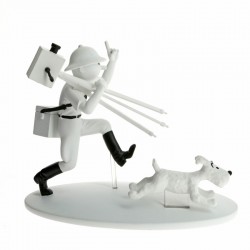 Figurine Moulinsart Tintin - Tintin cinéaste et Milou au Congo (kiosque)