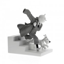 Figurine Moulinsart Tintin - Tintin en action et Milou en Belgique (kiosque)