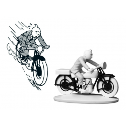 Figurine Moulinsart Tintin - Tintin motard et Milou en perdition (kiosque)