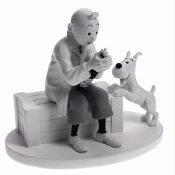 Figurine Moulinsart Tintin - Tintin prisonnier et Milou sur le Karaboudjan (kiosque)