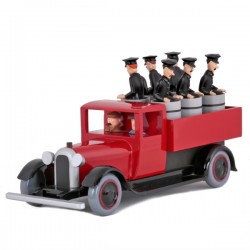 Aroutcheff Moulinsart Tintin - Camionnette rouge Police (bois Pixi)