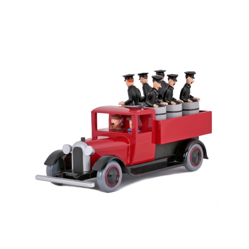 Aroutcheff Moulinsart Tintin - Camionnette rouge Police (bois Pixi)