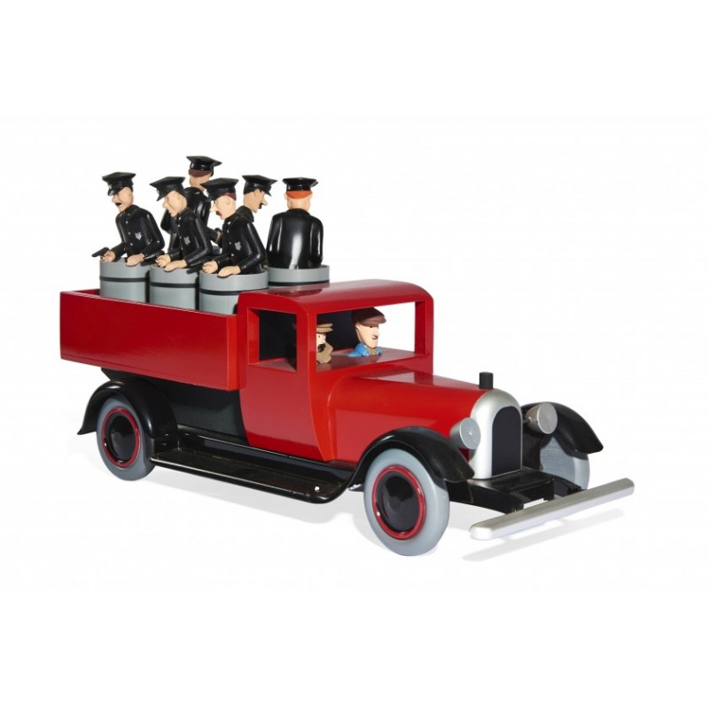 Aroutcheff Moulinsart Tintin - Camionnette rouge Police (bois)