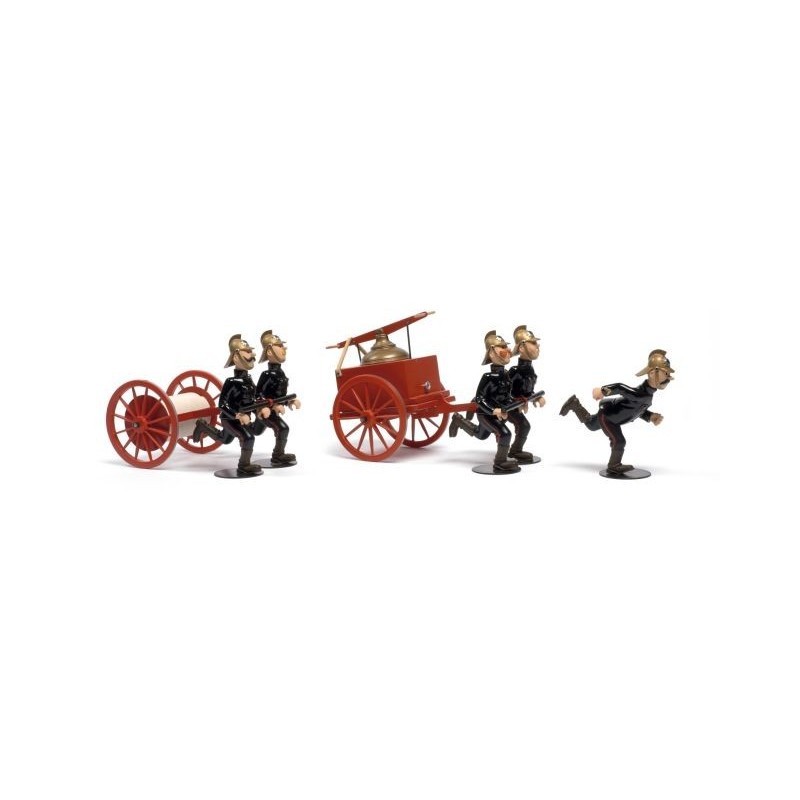 Aroutcheff Moulinsart Tintin - Pompiers à bras (bois) Aroutcheff Moulinsart Tintin - Pompiers à bras (bois)