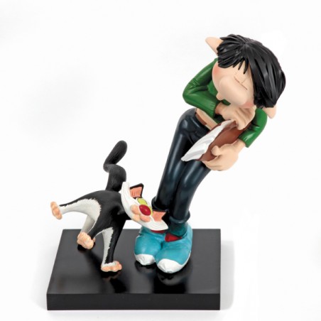 Figurine Gaston Lagaffe pêcheur Leblon Delienne sur Gens de Confiance