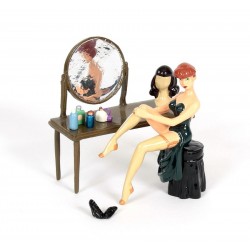 Pixi Berthet Pin-up - La Pin-up devant sa coiffeuse