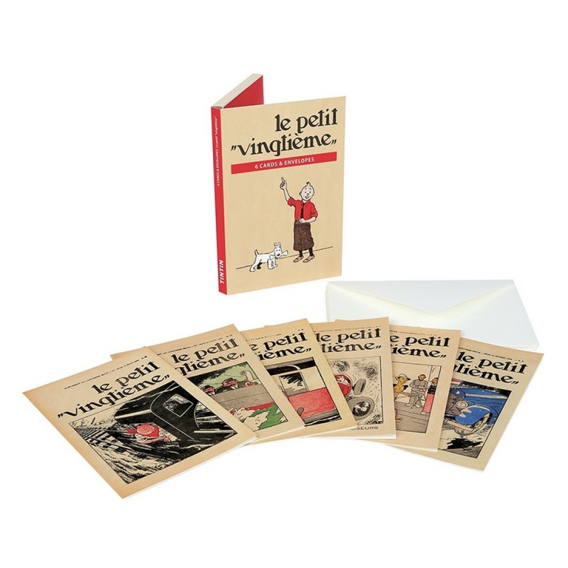 Papeterie Moulinsart Tintin - Set de 6 CP "Petit XXème" + enveloppes