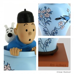 Figurine Moulinsart Tintin - La potiche Lotus Bleu (Icônes)
