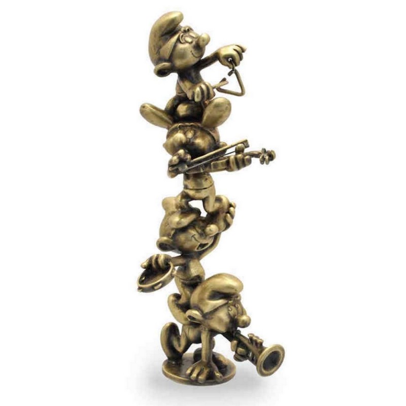 Pixi Peyo Schtroumpfs - La colonne de Schtroumpfs musiciens (bronze)