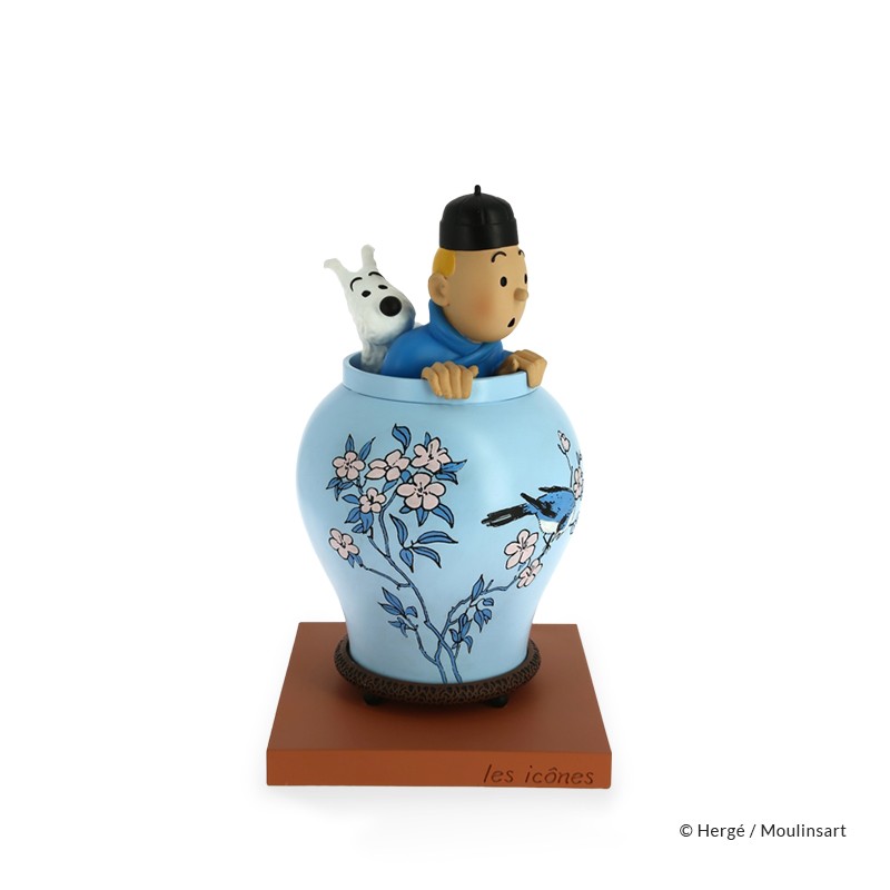 Figurine Moulinsart Tintin - La potiche Lotus Bleu (Icônes)