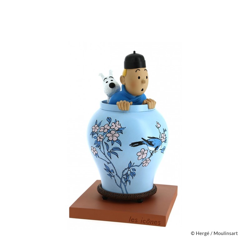 Figurine Moulinsart Tintin La potiche du Lotus Bleu (Icônes) Figurine Moulinsart Tintin La potiche du Lotus Bleu (Icônes)