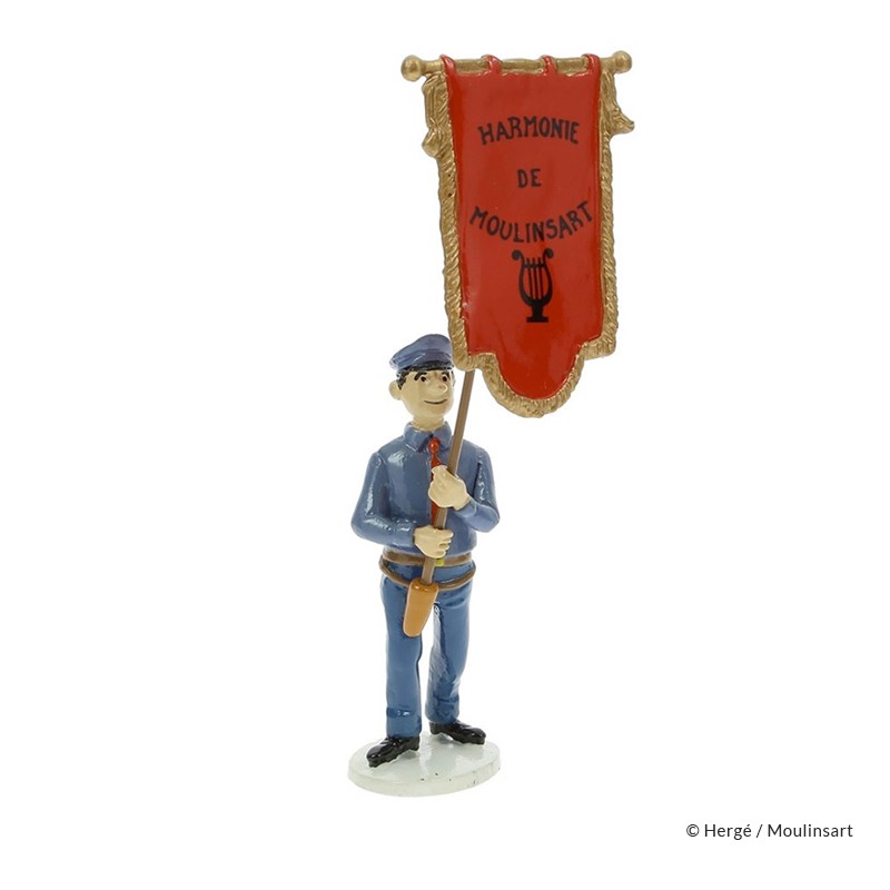 Pixi Moulinsart Tintin - Carte de Voeux - Porte-drapeau de l'Harmonie de Moulinsart