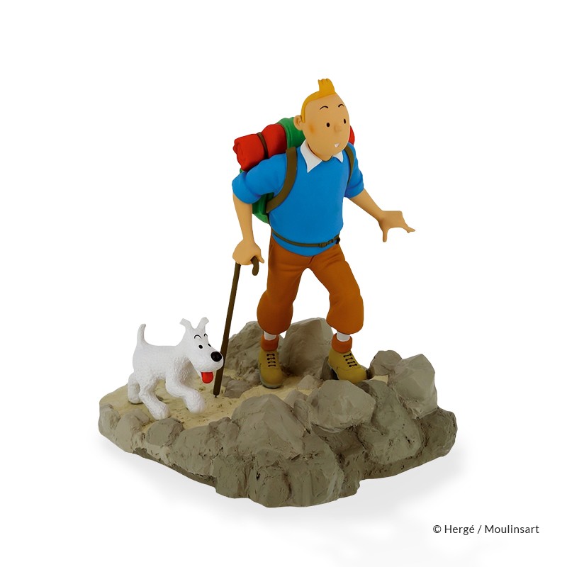 Figurine Moulinsart Tintin - Tintin et Milou randonneur "Objectif Lune"