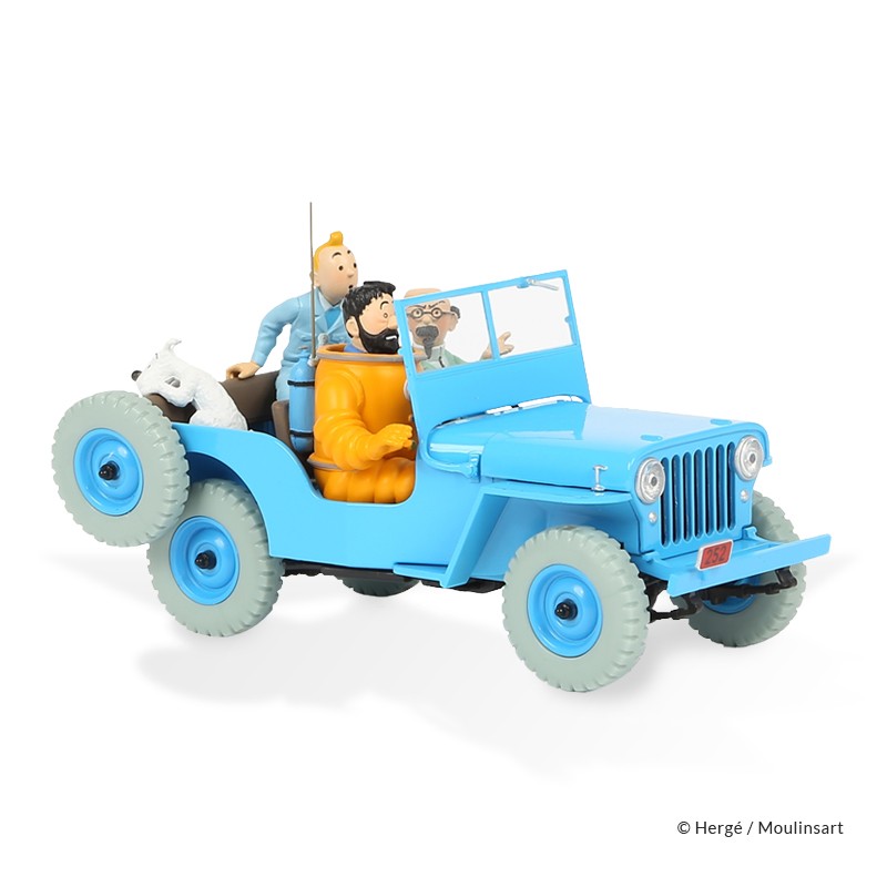 Véhicule Moulinsart Tintin - La Jeep bleue Objectif Lune (Echelle 1/24)