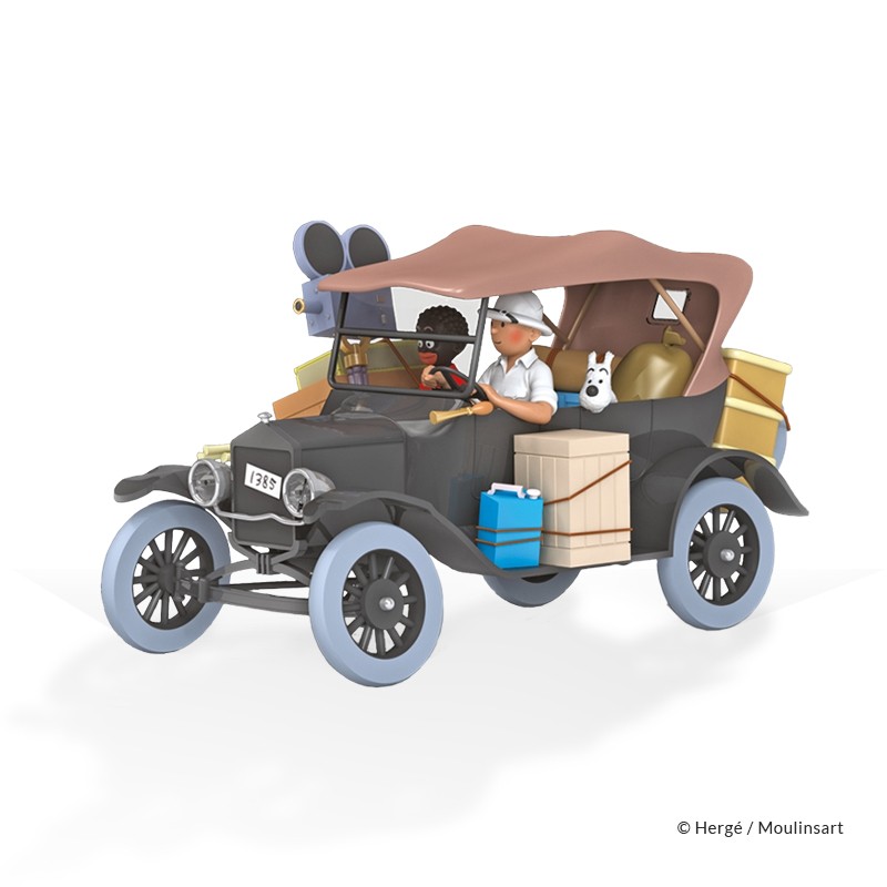 Véhicule Moulinsart Tintin - La Ford T noire Congo (Echelle 1/24)