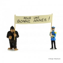 Pixi Moulinsart Tintin - Carte de Voeux - Yéti et Alcazar "Bonne Année"