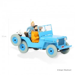 Véhicule Moulinsart Tintin - La Jeep bleue Objectif Lune (Echelle 1/24)