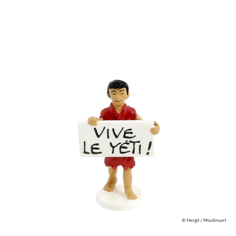 Pixi Moulinsart Tintin - Carte de Voeux - Enfant Tibétain "Vive le Yéti"