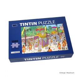Puzzle Moulinsart Tintin - Eléphant Altesse (1000 pièces)