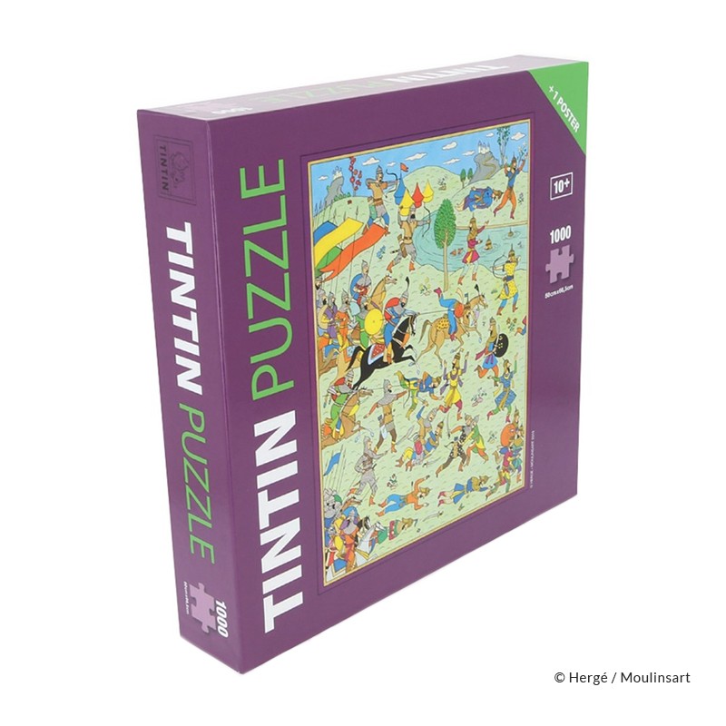 Puzzle Moulinsart Tintin - Bataille de Zileheroum (1000 pièces)